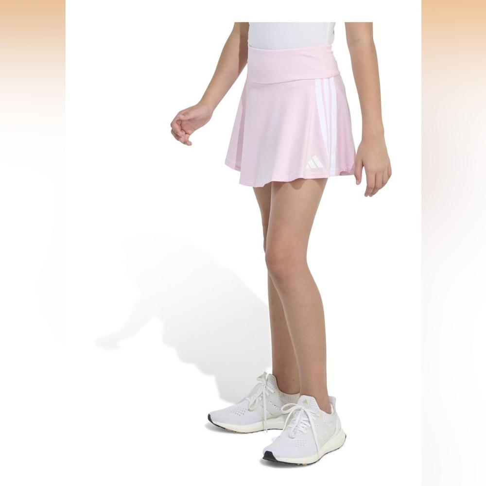 NWT Adidas Big Girls Slim Fit Pink Mesh Athletic Skort XL (16+)